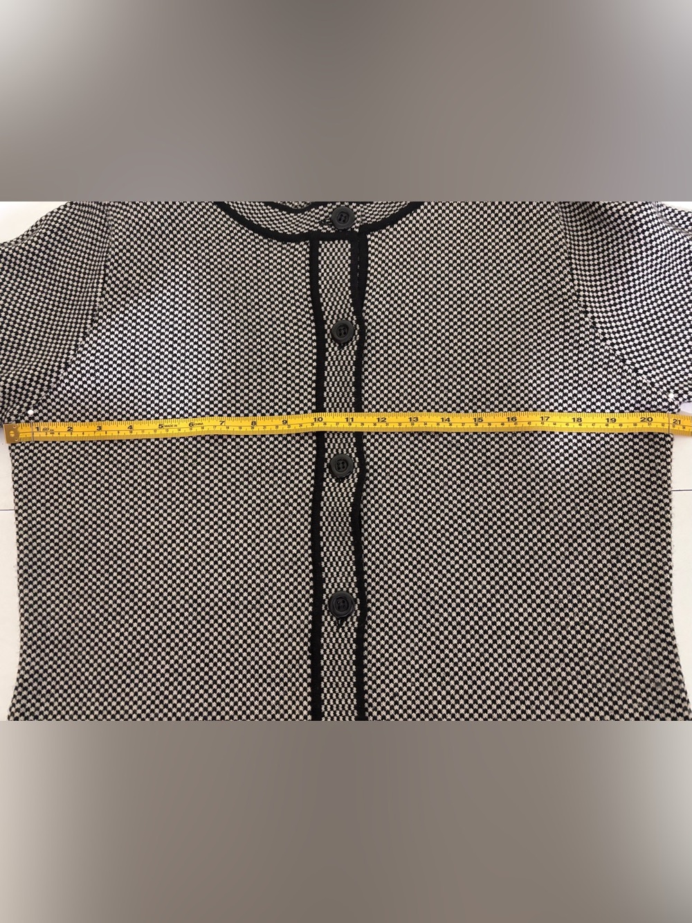 La Madona Black & Cream Longline Knit Cardigan L - Picture 5 of 11